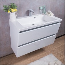 ТУМБА С УМЫВАЛЬНИКОМ 85 СМ FANCY MARBLE CYPRUS, БЕЛЫЙ